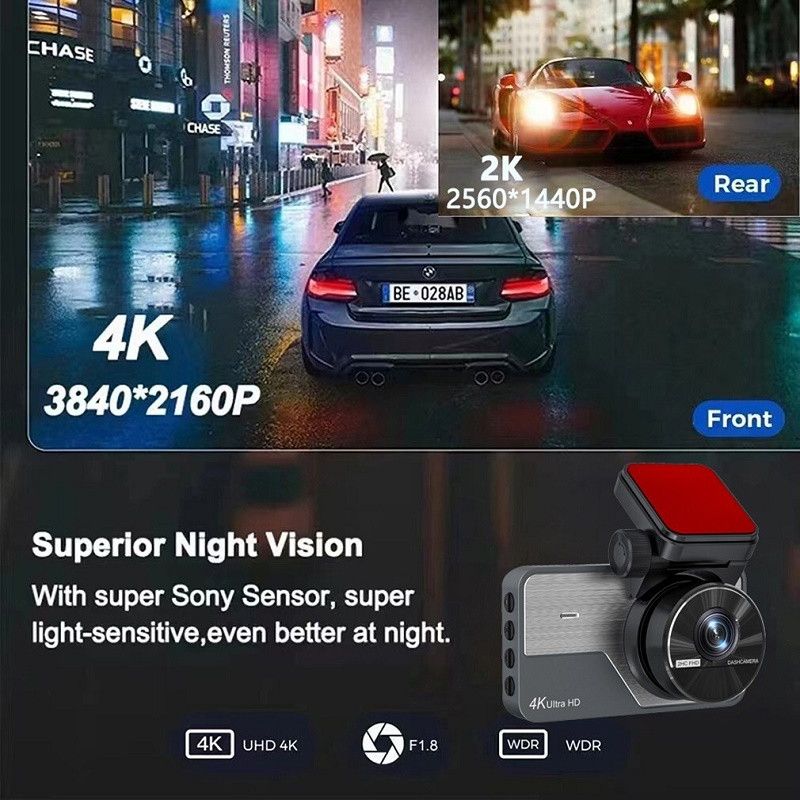 products/1535/kamera za auto.jpg - KAMERA ZA SNIMANJE VOZNJE KZ-183 3" (7.6cm - DIJAGONALA) WIFI 4K - Xenon Svetla Beograd